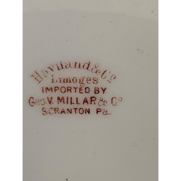 Antique Haviland France Limoges Covered Serving Dish With Gold Trim Chip H9078 - Picture 9 of 10